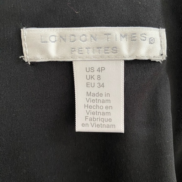 London Times Perfect Versatile Scuba Crepe Fit & Flare Dress NWT Size 4P - Picture 8 of 8